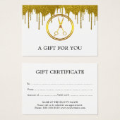 Elegante Imitate Gold Circle Scissor Glitzer Tropf (Vorne & Hinten)