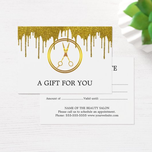 Elegante Imitate Gold Circle Scissor Glitzer Tropf (Schreibtisch)