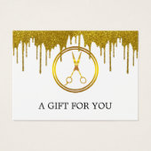 Elegante Imitate Gold Circle Scissor Glitzer Tropf (Vorderseite)