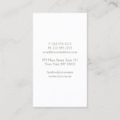 Elegante Imitate Gold Confetti Dots Muster Grau Visitenkarte (Rückseite)