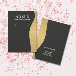 Elegante Imitate Gold Dark Gray Earring Card