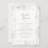 Elegante Imitate Gold Floral Brautparty (Vorderseite)