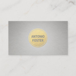 Elegante Imitate Gold Foil Circle Gray Paper Desig Visitenkarte