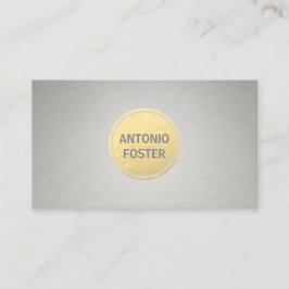 Elegante Imitate Gold Foil Circle Gray Paper Desig Visitenkarte