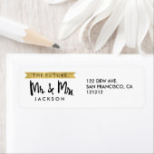 Elegante Imitate Gold Future Mr. und Mrs. Rücksend (Insitu)