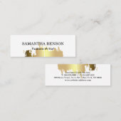 Elegante Imitate Gold gegossen Vertikal Mini Visitenkarte (Vorne/Hinten)