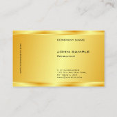 Elegante Imitate Gold Glamour Luxuriöse Vorlage Visitenkarte (Rückseite)