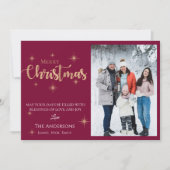 Elegante Imitate Gold Glitzer Frohe Weihnachten Fo (Vorderseite)