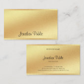Elegante Imitate Gold Hand Script Cool Ausgezeichn Visitenkarte (Vorne/Hinten)