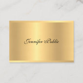 Elegante Imitate Gold Handwriting Script Kalligrap Visitenkarte (Vorderseite)
