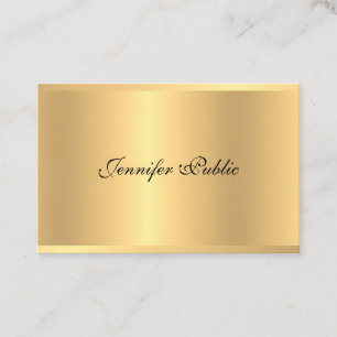 Elegante Imitate Gold Handwriting Script Kalligrap Visitenkarte