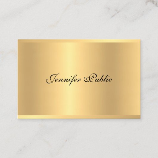 Elegante Imitate Gold Handwriting Script Kalligrap Visitenkarte (Vorderseite)