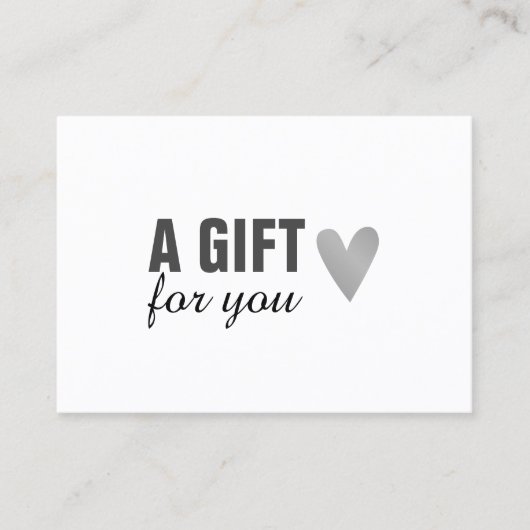 Elegante Imitate Gold Herz Schönheitszertifikat Rabattkarte (Vorderseite)