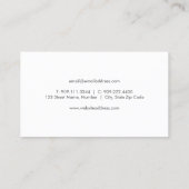 Elegante Imitate Gold Humming Bird Business Card Visitenkarte (Rückseite)