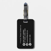 Elegante Imitate Gold Leopard Tierprägung Gepäckanhänger (Rückseite vertikal)