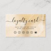 Elegante Imitate Gold Marble und moderne Schrift Treuekarte (Vorderseite)