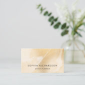 Elegante Imitate Gold Marmor mit einfachem Text Visitenkarte (Stehend Vorderseite)