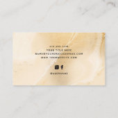 Elegante Imitate Gold Marmor mit einfachem Text Visitenkarte (Rückseite)