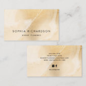 Elegante Imitate Gold Marmor mit einfachem Text Visitenkarte (Vorne/Hinten)