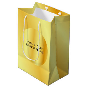 Elegante Imitate Gold-Metallic-Look Hinzufügen vo Mittlere Geschenktüte
