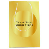 Elegante Imitate Gold-Metallic-Look Hinzufügen von Mittlere Geschenktüte (Vorderseite)