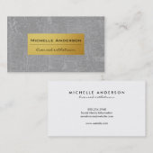 Elegante Imitate Gold mit schicken Mustern Visitenkarte (Vorne/Hinten)