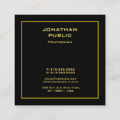 Elegante Imitate Gold Modernes Personalisiertes Sc Quadratische Visitenkarte (Rückseite)