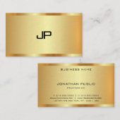Elegante Imitate Gold Monogram Moderne Berufliche Visitenkarte (Vorne/Hinten)