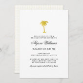 Elegante Imitate Gold Palm Tree Brautparty Einladung (Vorne/Hinten)