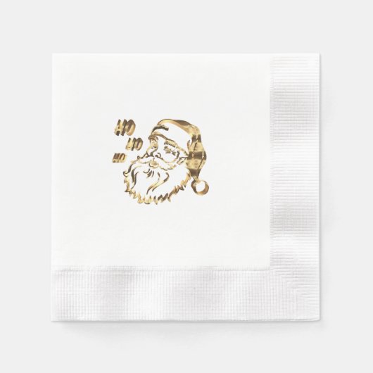 Elegante Imitate Gold Santa Claus Weihnachten Nick Serviette (Vorderseite)
