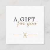 Elegante Imitate Gold Scheren Geschenkgutschein Rabattkarte (Vorderseite)