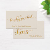 Elegante Imitate - Gold Script Cream Drink Tickets (Schreibtisch)