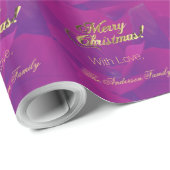 Elegante Imitate Gold Script Frohe Weihnachten Lil Geschenkpapier (Rolleneckpunkt)