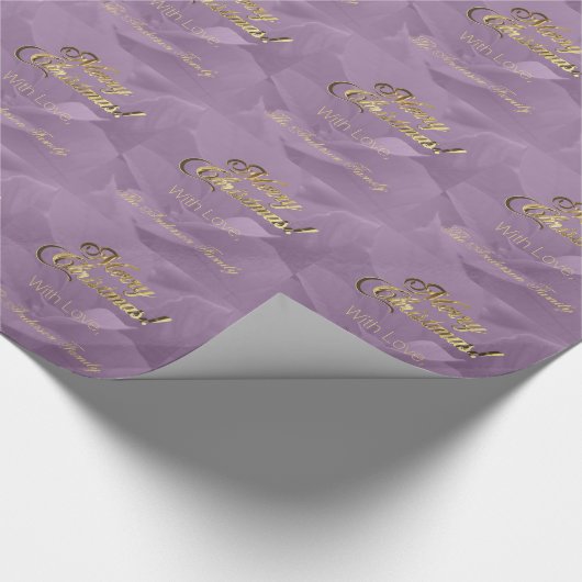 Elegante Imitate Gold Script Frohe Weihnachten Ros Geschenkpapier (Ecke)
