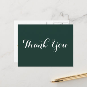 Elegante Imitate Gold Script Green Wedding Vielen  Postkarte