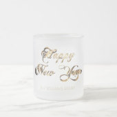 Elegante Imitate Gold-Script-Happy New Year Mattglastasse (Mittel)