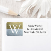 Elegante Imitate Gold & Silver Monogram Address La (Insitu)