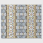 Elegante Imitate Gold Silver Ribbon Muster Weihnac Geschenkpapier (Flach)