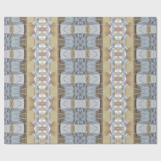 Elegante Imitate Gold Silver Ribbon Muster Weihnac Geschenkpapier (Flach)