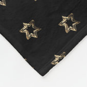 Elegante Imitate Gold Stars Muster Weihnachten Fleecedecke (Ecke)