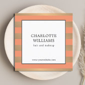 Elegante Imitate Gold Streifen Beauty Consultant Quadratische Visitenkarte