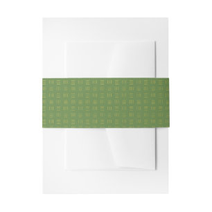 Elegante Imitate Gold Subtile Muster Grün Einladungsbanderole