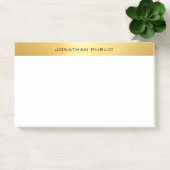Elegante Imitate Gold Template Moderne Berufliche Post-it Klebezettel (Büro)
