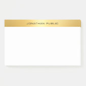 Elegante Imitate Gold Template Moderne Berufliche Post-it Klebezettel (Vorderseite)