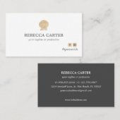 Elegante Imitate Gold Tropical Seashell Beach Coas Visitenkarte (Vorne/Hinten)