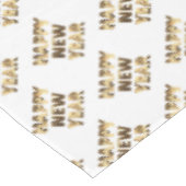 Elegante Imitate Gold Typografie glücklich Neues J Tischdecke (Schrägansicht)