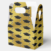 Elegante Imitate Gold und Black Caps Graduation Pa Geschenkschachtel (Geöffnet)