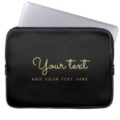 Elegante Imitate Gold und handgeschriebene Name Tr Laptopschutzhülle (Vorderseite)