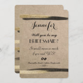 Elegante Imitate Gold und Schwarze Farbstiche Einladung (Vorne/Hinten)