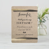 Elegante Imitate Gold und Schwarze Farbstiche Einladung (Stehend Vorderseite)